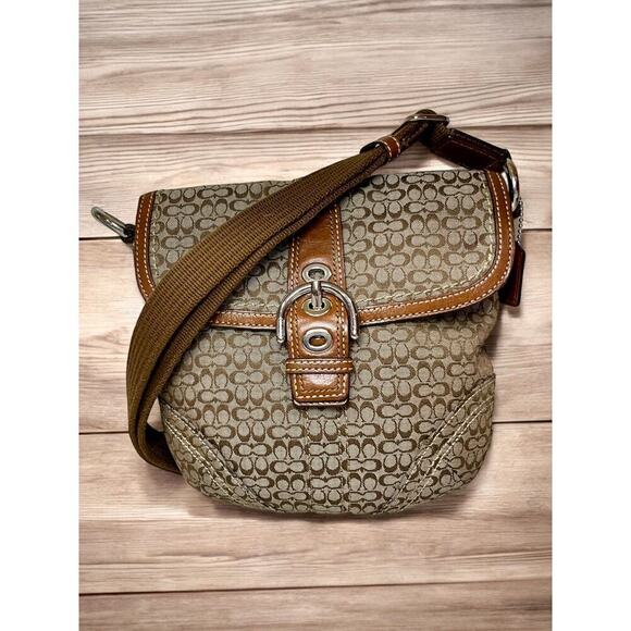 Y2K Coach Mini Signature Jacquard Convertible Bag - Picture 1 of 12